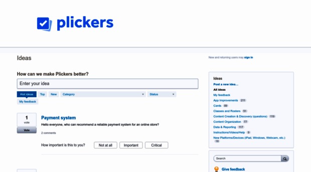 plickers.uservoice.com