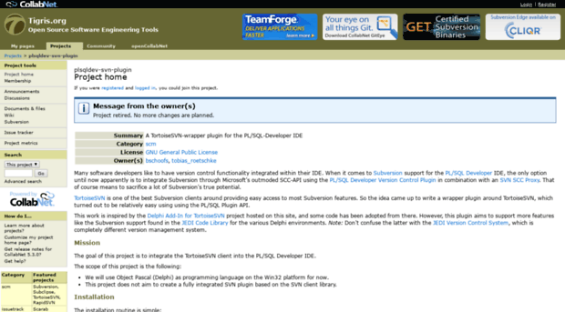 plsqldev-svn-plugin.tigris.org