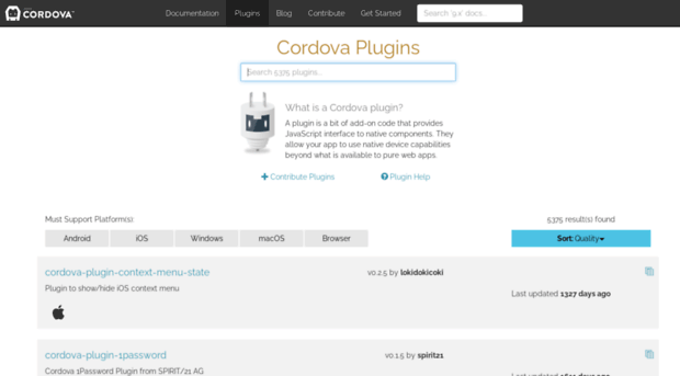 plugins.cordova.io