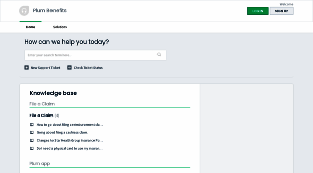 plumcare.freshdesk.com - Support : Plum Benefits - Plum Care Freshdesk
