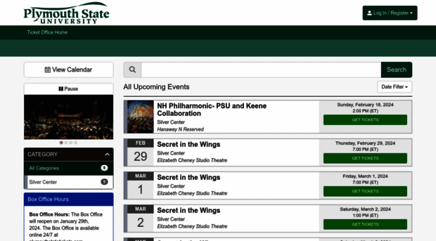 plymouthstatetickets.universitytickets.com