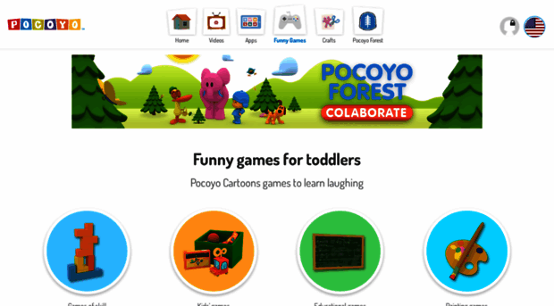 Pocoyo Funny games: Cartoon games and toddler games