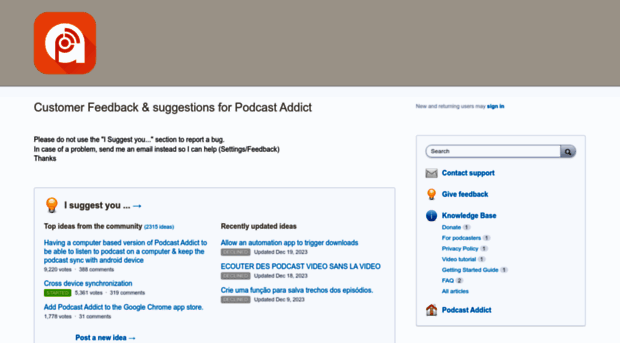 podcastaddict.uservoice.com