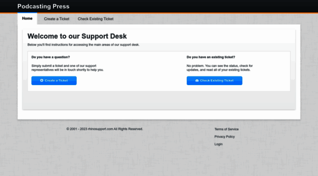 podcastingpress.rhinosupport.com