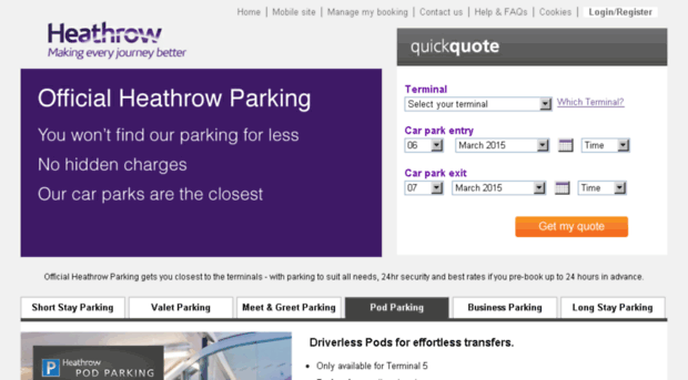 podparking.heathrowairport.com