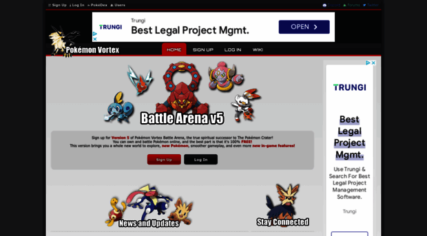 pokemon-vortex.com at WI. Pokémon Vortex v5 - A Free Online Pokémon RPG