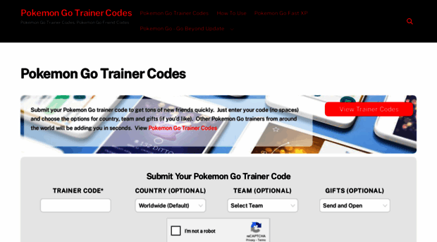 pokemongotrainercodes.com