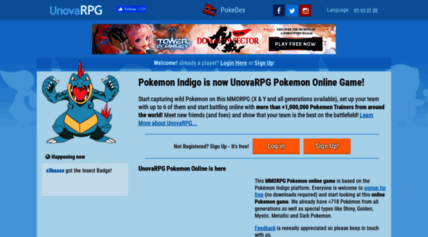 PokéDex UnovaRPG (Pokémon Indigo) Online Game