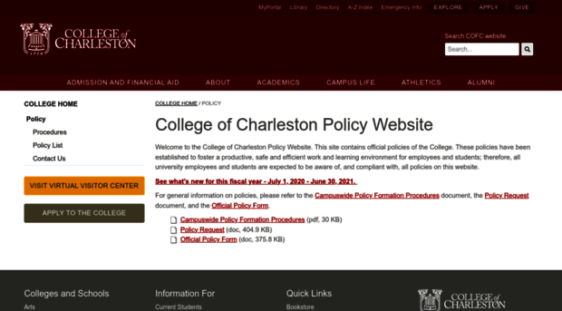 policy.cofc.edu