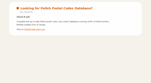 polishpostcodes.com