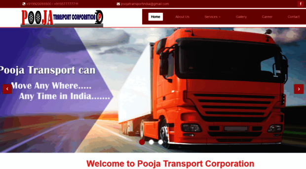 poojatransportcorporation.com