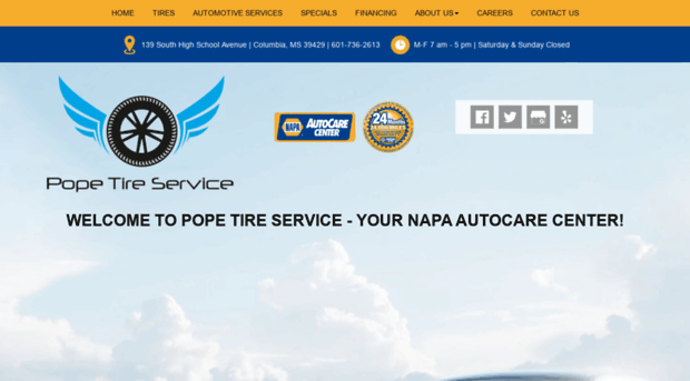 popetireservice.com