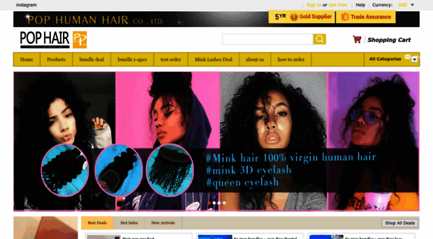 pophumanhair.com