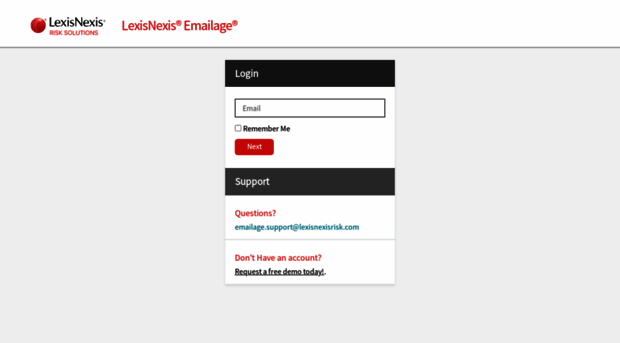 portal.emailage.com - Login - Portal Emailage