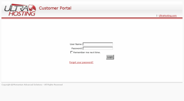 portal.ultrahosting.com