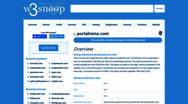 portalroms.com.w3snoop.com