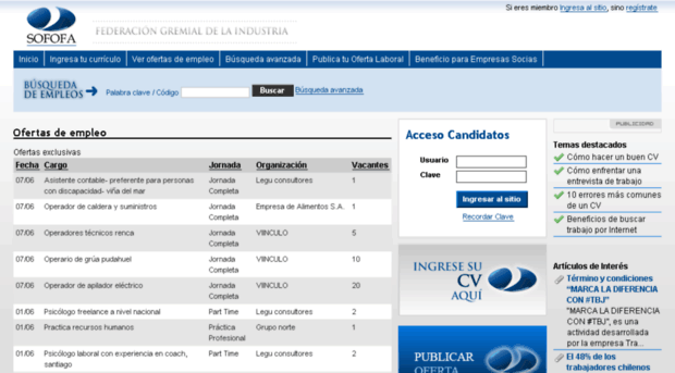 portaltrabajo.sofofa.cl