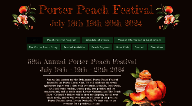 porterpeachfestivals.com