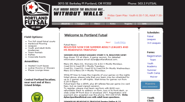 portlandfutsal.com