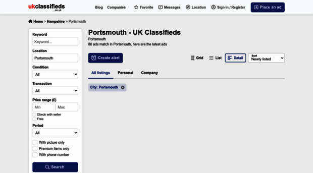 portsmouth.ukclassifieds.co.uk