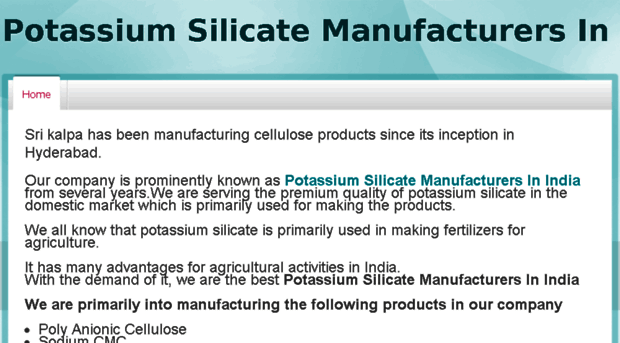 potassiumsilicatemanufacturersinindia.webs.com