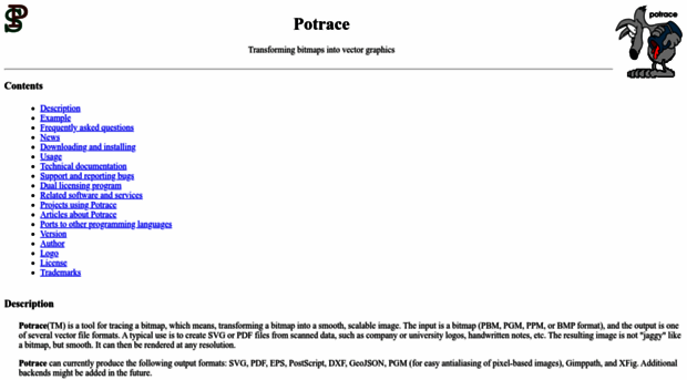 potrace.sourceforge.net