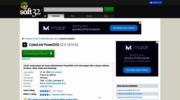 powerdvd-cyber.soft32.com