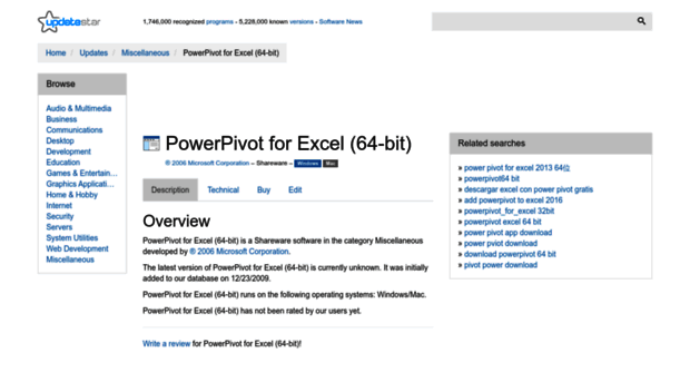 powerpivot-for-excel-64-bit.updatestar.com