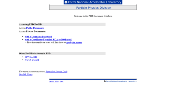ppd-docdb.fnal.gov