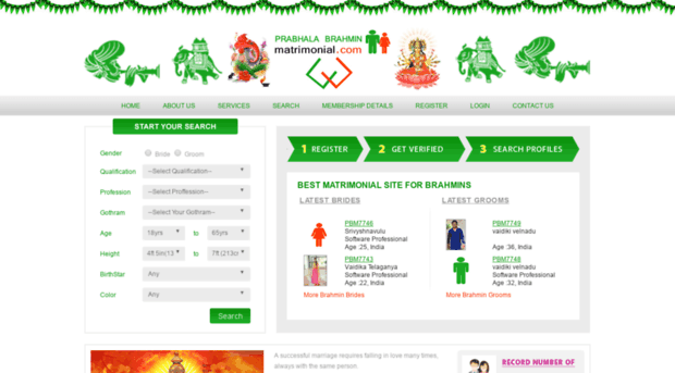 prabhalabrahminmatrimonial.com