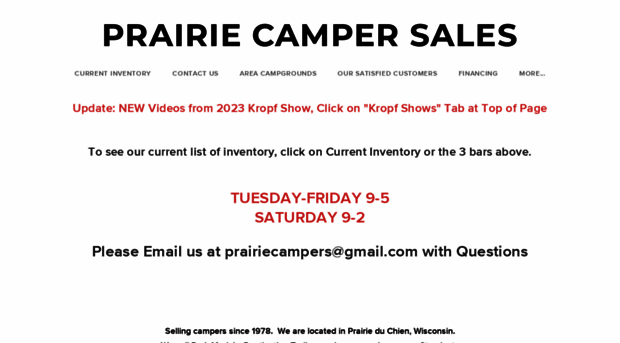 prairiecampersales.com