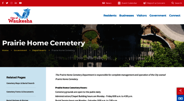 prairiehomecemetery.com