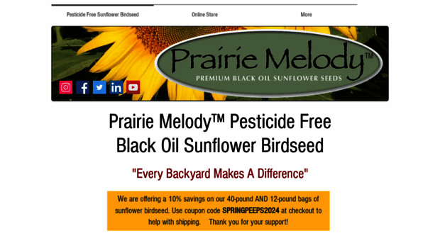 prairiemelodybirdseed.com