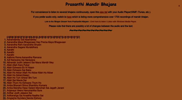 prasanthi-mandir-bhajan.net