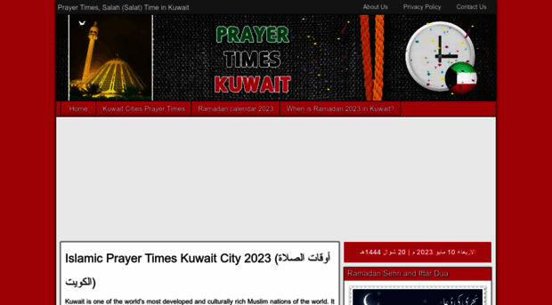 prayertimeskuwait.com