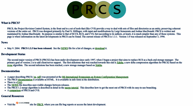 prcs.sourceforge.net