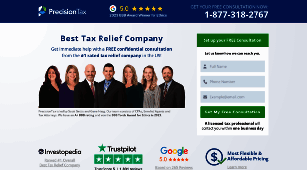 precisiontaxrelief.com