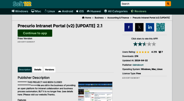 precurio-intranet-portal-v2.soft112.com