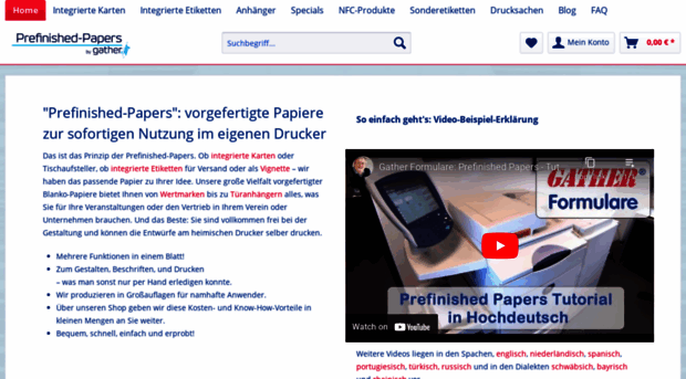 prefinished-papers.de