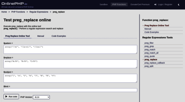 preg_replace.onlinephpfunctions.com