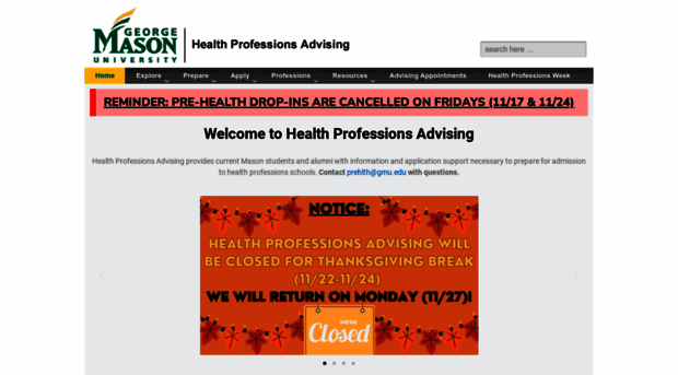 prehealth.gmu.edu