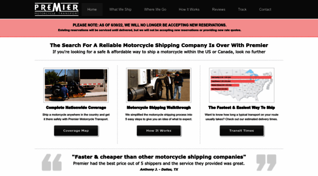 premiermotorcycletransport.com