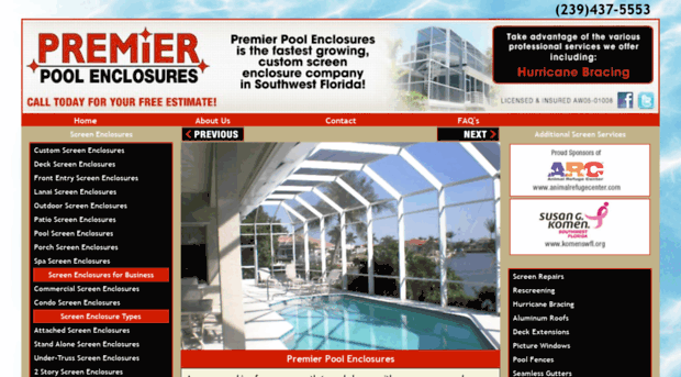 premierpoolenclosures.com