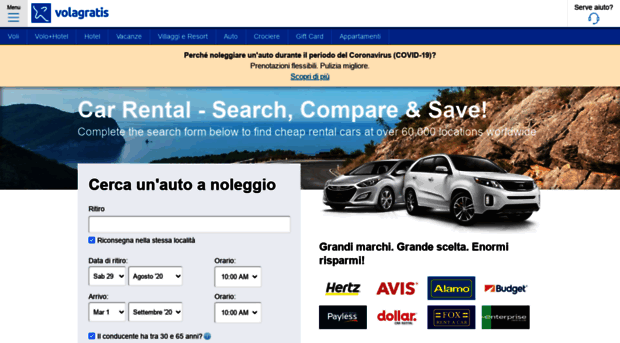 prenotazione-noleggio-auto.volagratis.com