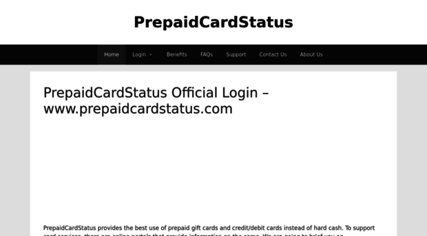 prepaidcardstatus.net