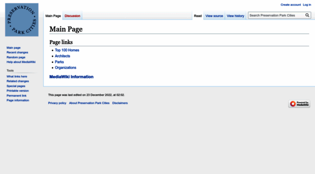 preservationparkcities.wiki