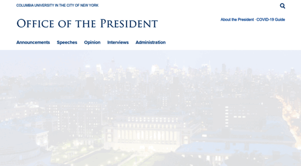 president.columbia.edu