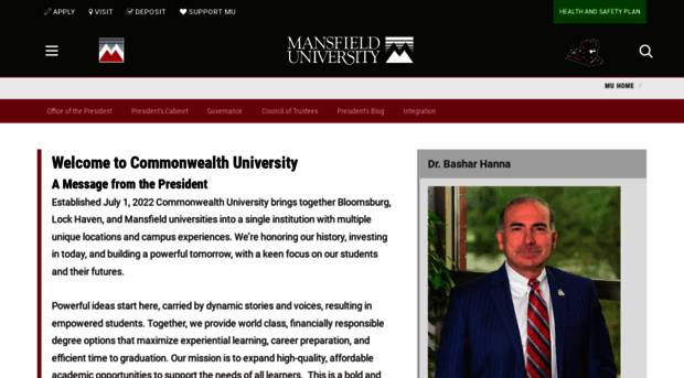 president.mansfield.edu