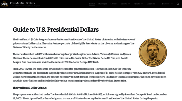 presidentialdollarguide.com