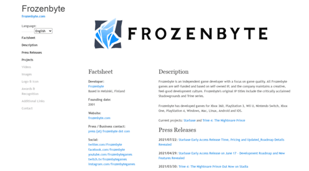 press.frozenbyte.com
